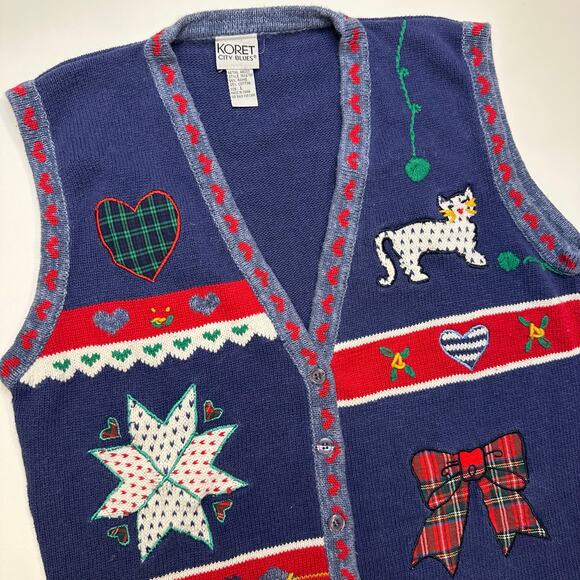 Vintage Y2K Koret Ugly Christmas Holiday Sweater Size Large - Picture 2 of 9